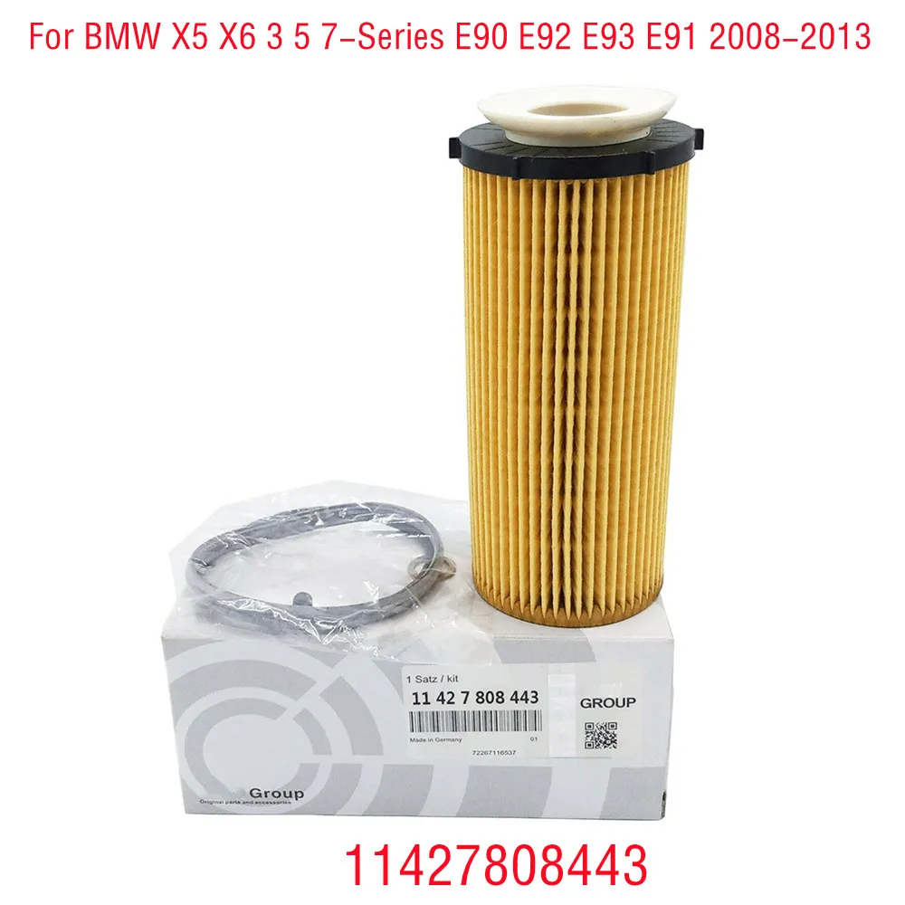

11427808443 Oil Filter Fit For BMW X5 X6 3 5 7-Series E90 E92 E93 E91 2008-2013 According To The Original Factory Specifications