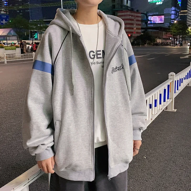 Весна-Осень 2023 новая мужская куртка-кардиган с капюшоном в стиле Ballpark