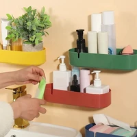 bathroom shelf organizer toilet self adhesive organizer shampoo storage basket corner shower shelves rack bathroom accessories