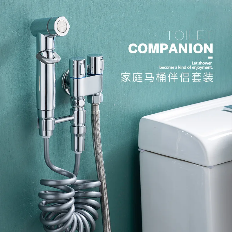 

Alloy Bathroom Spray Gun Handheld Toilet Cleaning Gun Toilet Bidet Sprayer Protable Toilet Bidet Shower Head Hygienic Shower Set