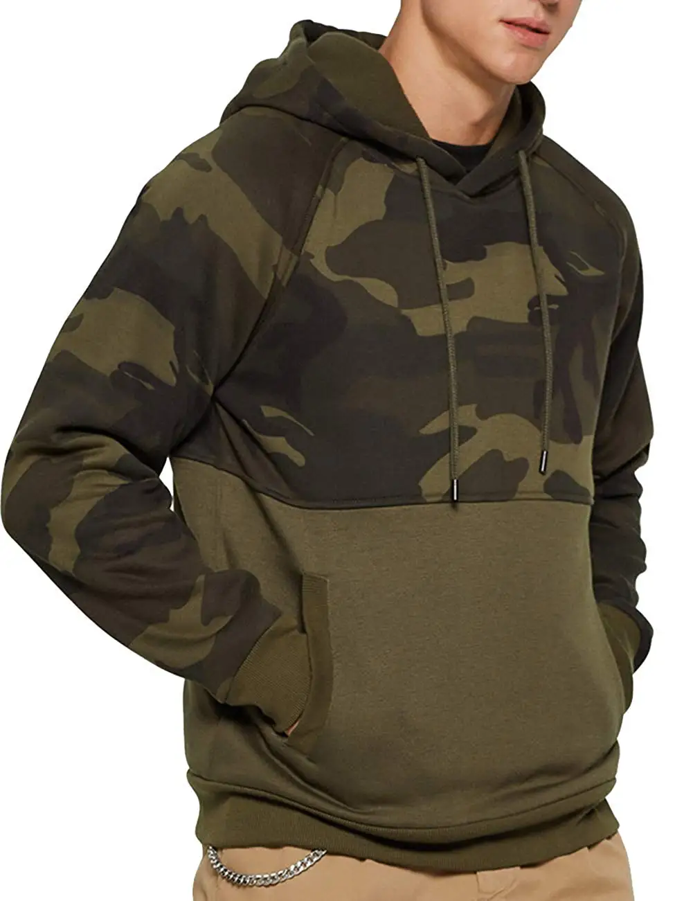 

Fashion Fleece Hoodies Men Army Camo Hooded Sweatshrits Kanga Pocket Hoody Outwear Male Sportswear Super Mens Camouflage Hoodie