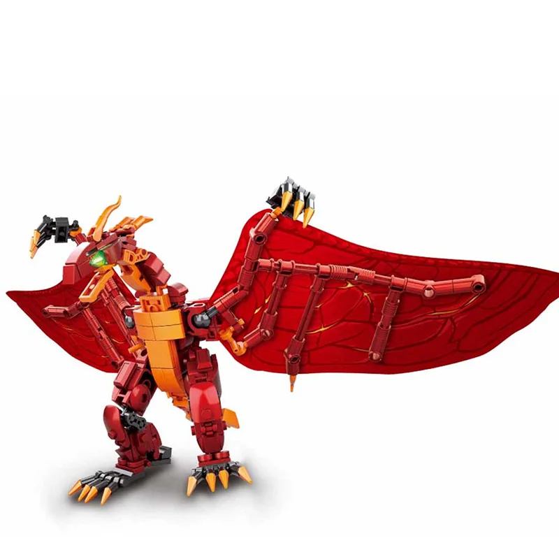 Классическая модель фильма Sluban King of The Ghidrahed Monster строительные блоки трехголовый
