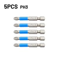5 pcs ph1ph3pz1pz2pz3 non slip screwdriver bit 50mm set drill bit for electric impact drill accessories