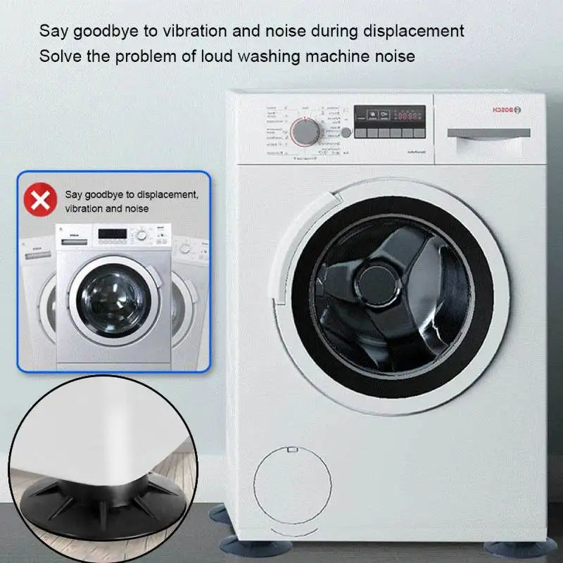 

4pcsAnti-slip Anti-collision Silent Washing Machine Foot Cushion Shock Absorption Pad Furniture Universal Foot Pad Booster Stand