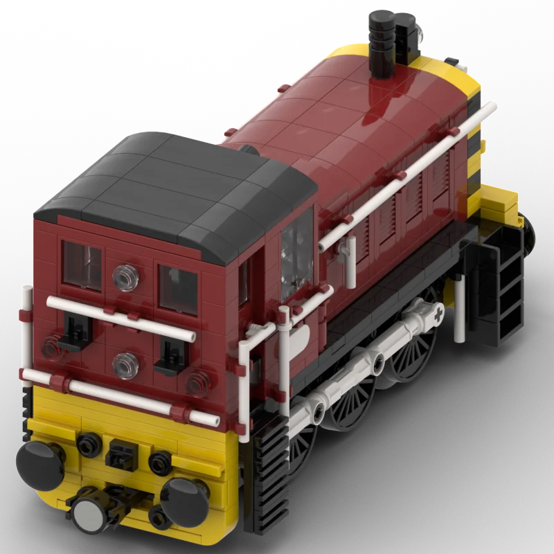 711 шт. MOC- 181418 Британский класс 03 0-6-0 DM Shunter (темно-красный печеночный 8-широкий)