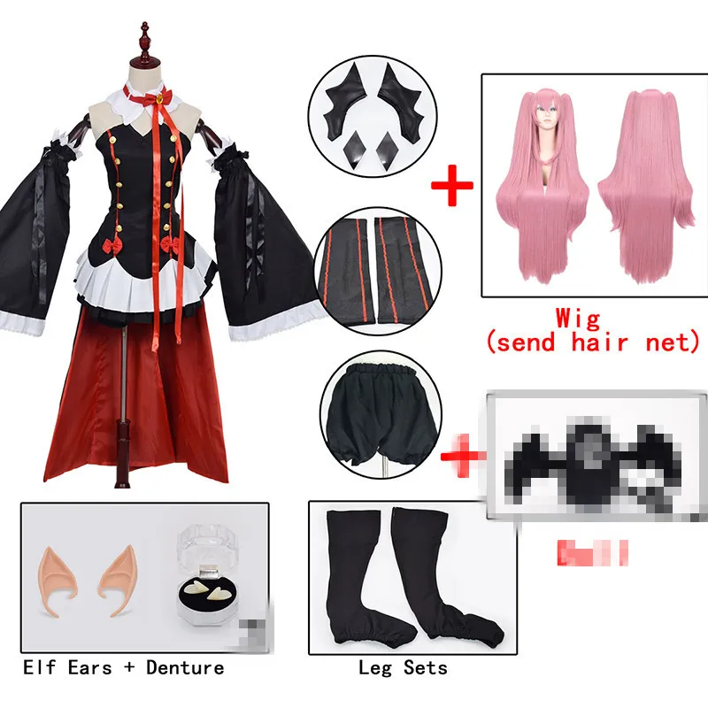 

Anime Seraph Of The End Owari no Seraph Krul Tepes Uniform Cosplay Costume wigcosplay anime Halloween Costume