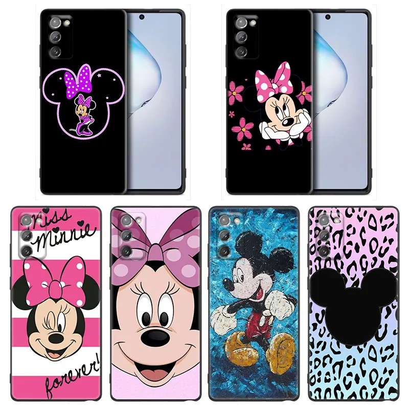 

Cute Mickey Minnie Leopard Phone Case for Samsung A7 A52 A53 A71 A72 A73 A91 M22 M30s M31s M33 M62 M52 F23 F41 F42 5G 4G Case