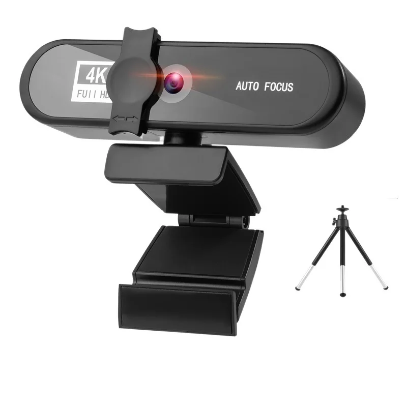 

4K Webcam Full HD 1080P Web Camera For PC Computer Laptop Video Record Autofocus Lens 8MP Webcam With Microphone Privacy Cover