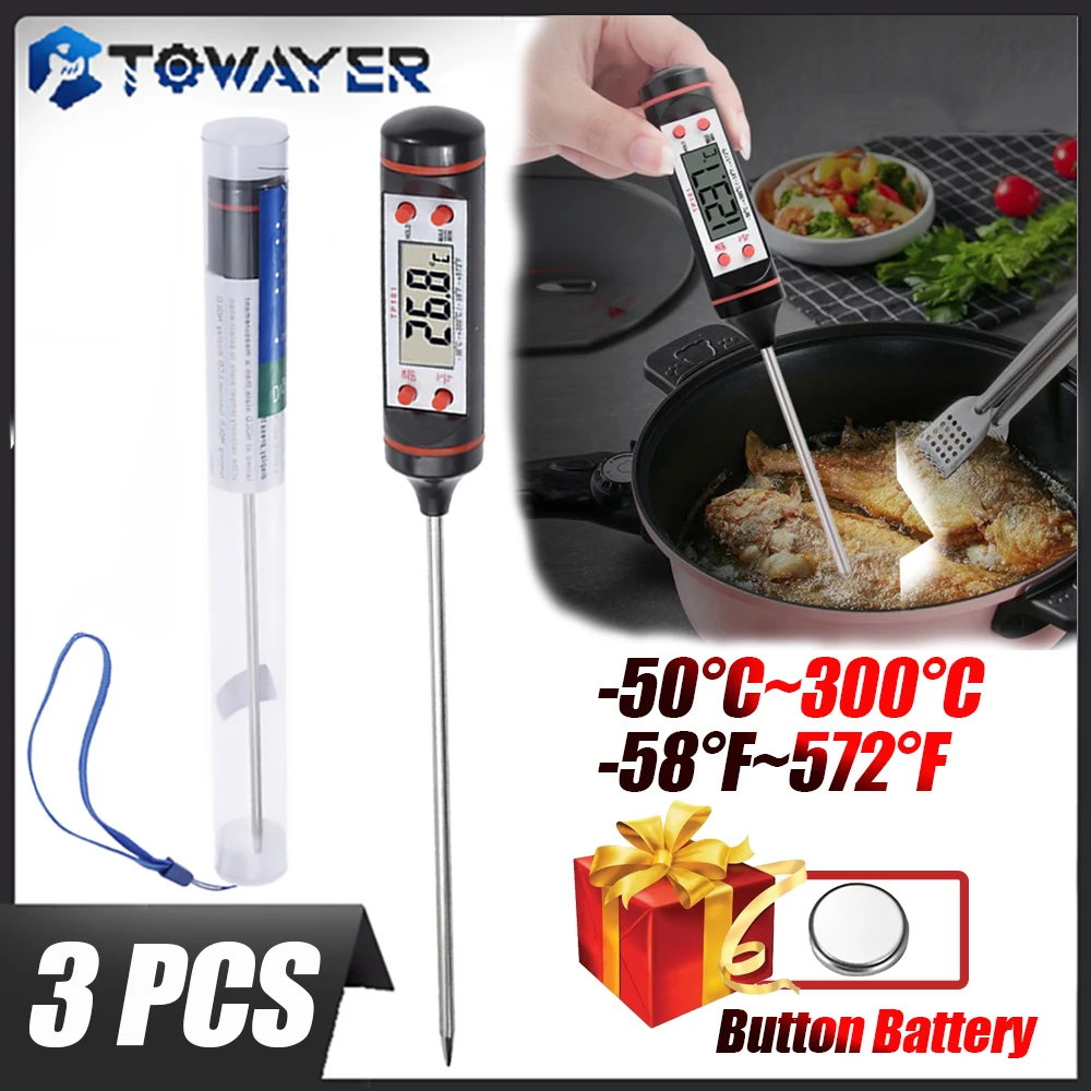 

Kitchen Cooking Food Meat Probe Digital BBQ Thermometer -50 To 300'C Instant Read Oven Thermometer Tools Probe Thermometer