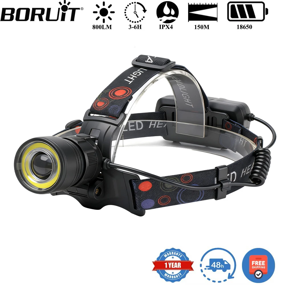 

BORUiT V27 800LM Налобный фонарь