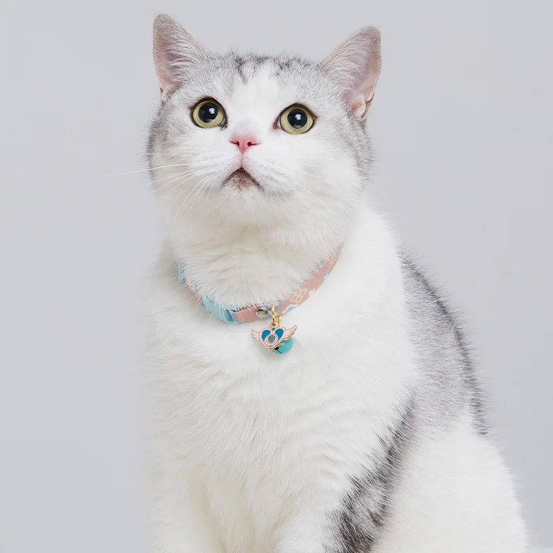 

Cute Cat Collar Rainbow Silent Bell Cat Cat Collar Kitten Pet Jewelry Woven Cat Neck Kitten Necklac