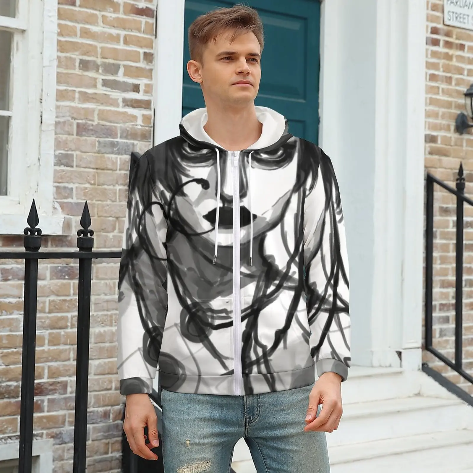 

Jibaro Oil Painting Loose Hoodies Couple Love Death And Robots Streetwear Pullover Hoodie Autumn Long Sleeve Y2k Graphic 5XL 6XL