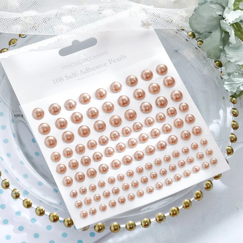 

2022 New Arrival 108pcs Pearl Decoration Scrapbook Card Collage DIY Template Decoration Handmade Account Background