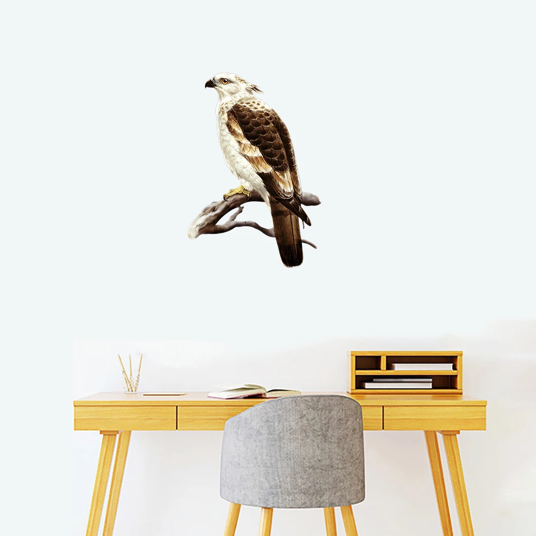 Персонализированная наклейка Three Ratels QCF168 с рисунком острых Орлов на стену для