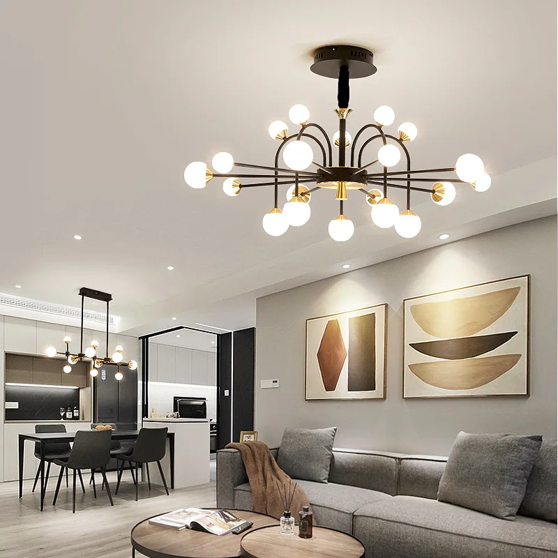 Новая волшебная люстра в форме стеклянного шара современная простая