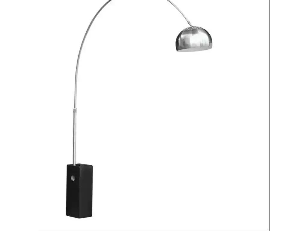 Modern Marble Base Arc Standing Floor Lamp For Living Room