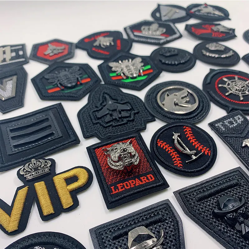 3D крутые черные металлические кожаные нашивки для одежды наклейка на одежду