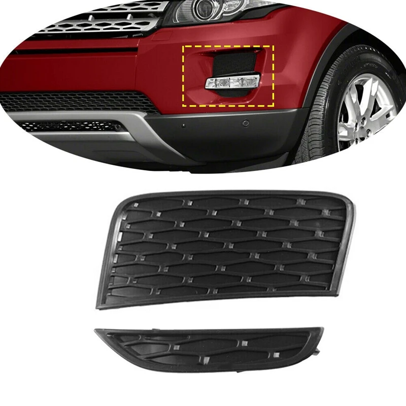 

2Pcs Front Left Fog Light Grille Bezel Fit For Range Rover Evoque 2012-2015 LR057397 LR026546