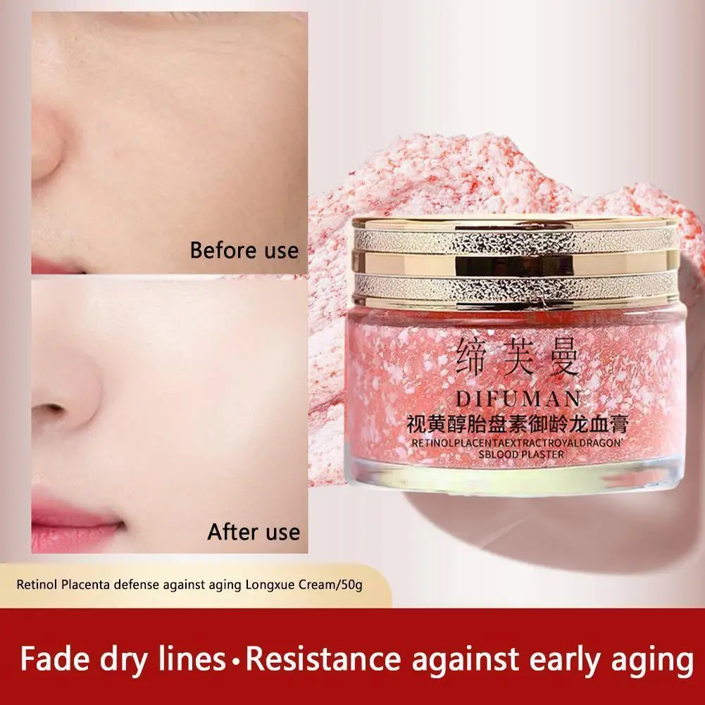 

50g Dragon Blood Essence Gel Anti Wrinkle Moisturizing Tone Cream Tighten Nourish Placenta Cream Brighten Repair Face Face X4S6