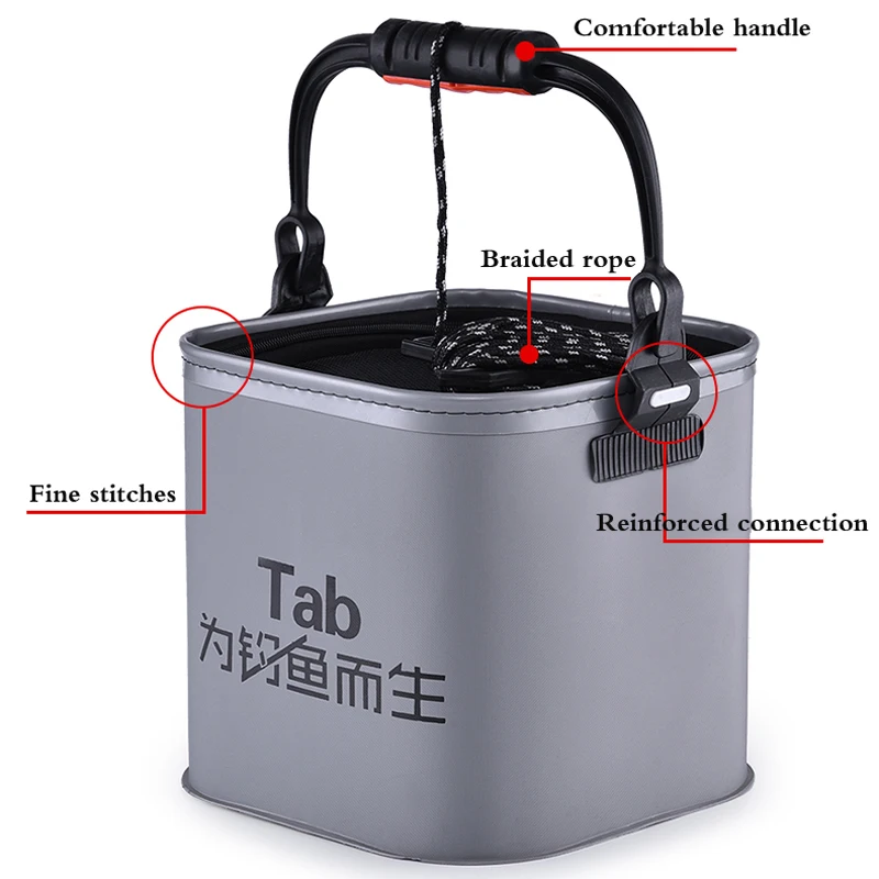 

Водонепроницаемая сумка для воды 7/10/13 л, складное прозрачное ведро, портативное ведро, сумка для хранения воды, рыболовное снаряжение