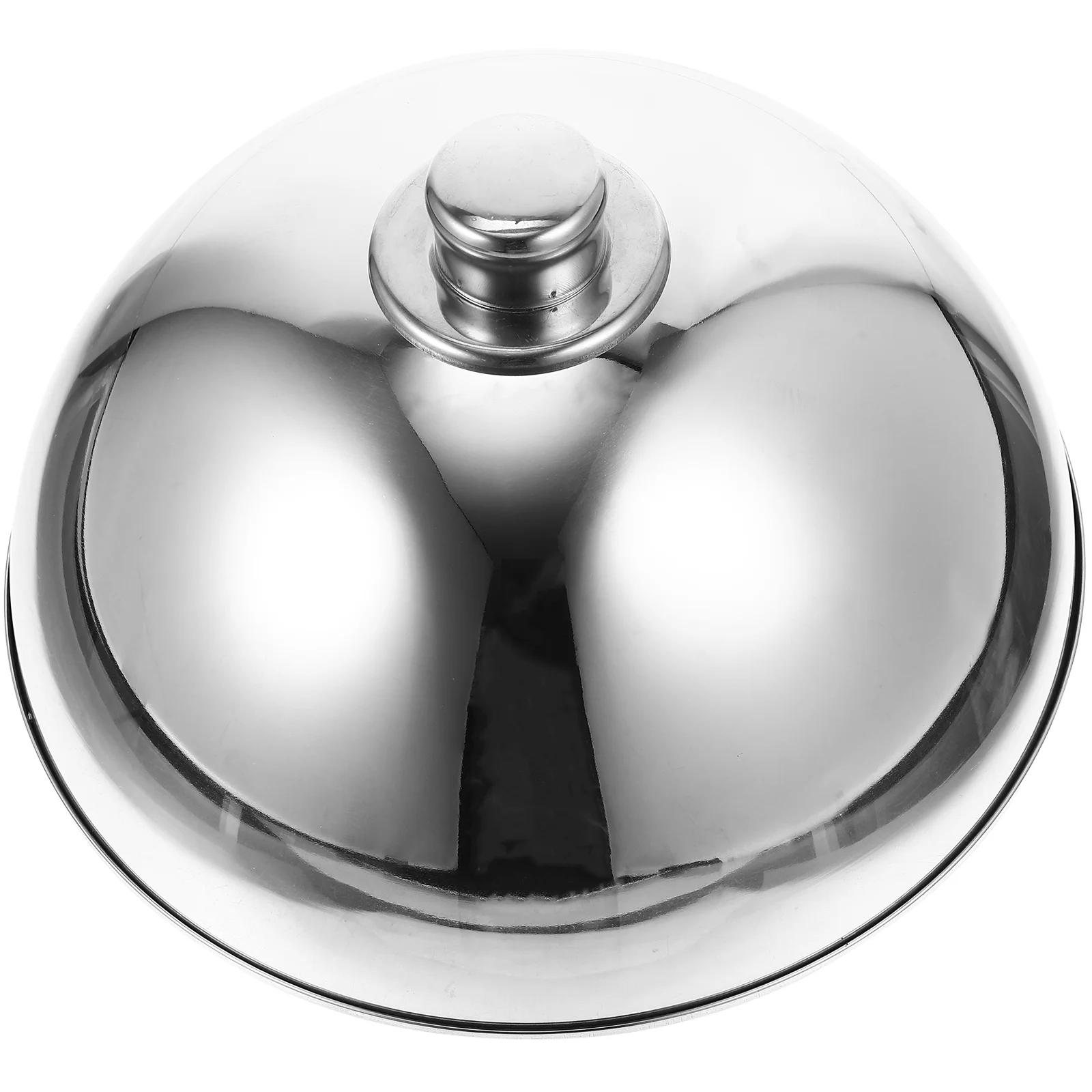 

Coverdome Lid Basting Steel Covers Dish Stainless Grill Melting Tent Cheese Serving Umbrella Steam Steak Steaming Round Griddle