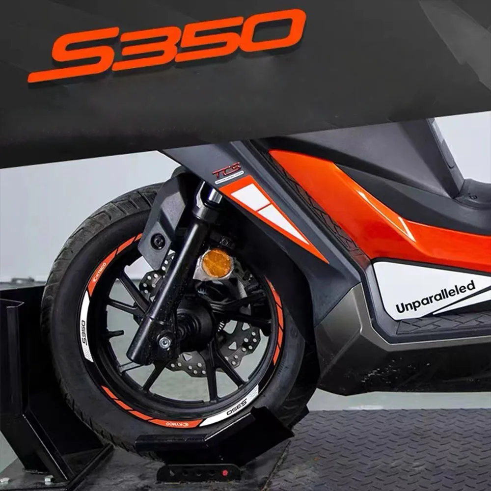 Фото Для KYMCO DTX360 DTX 360 S350 S250 наклейка на ступицу колеса наклейка на шину Светоотражающая Водонепроницаемая Наклейка модификация украшения №5