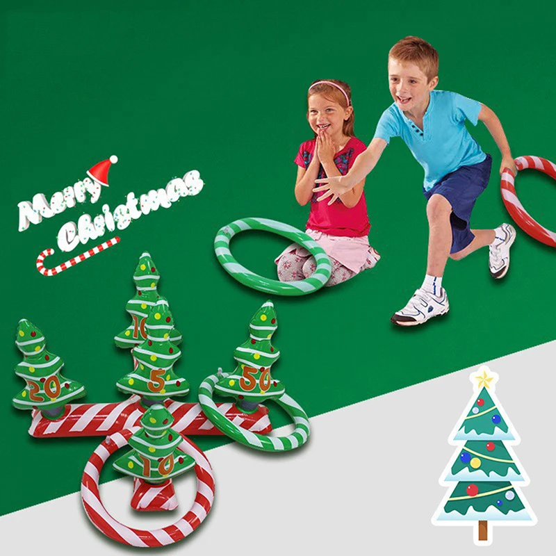 

Inflatable Christmas Tree Ring Game Throwing Ring Toy Christmas Game Party Game