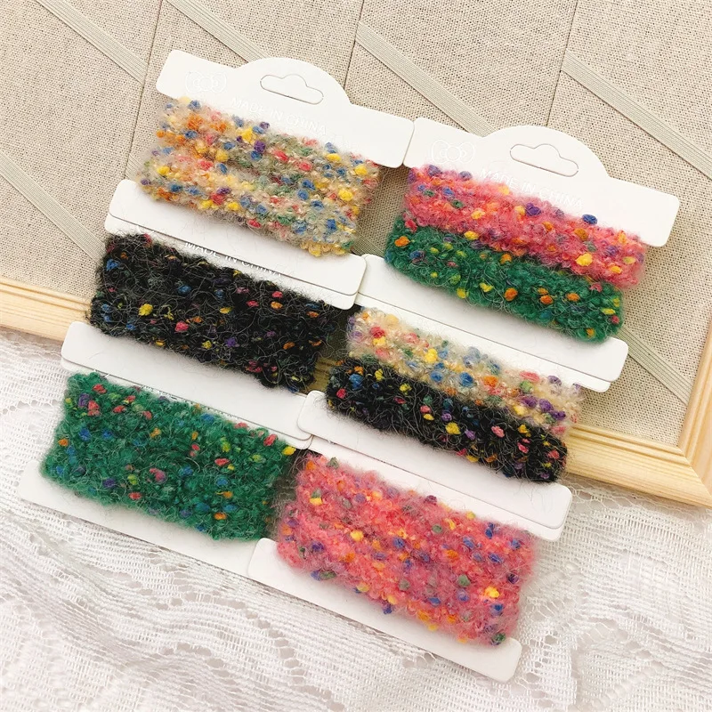

2 Pcs Autumn and Winter New Sweet Girl Princess Ponytail Headwear Fashion Children's Simple Cute Dot Plush Rubber Band Hair Rope