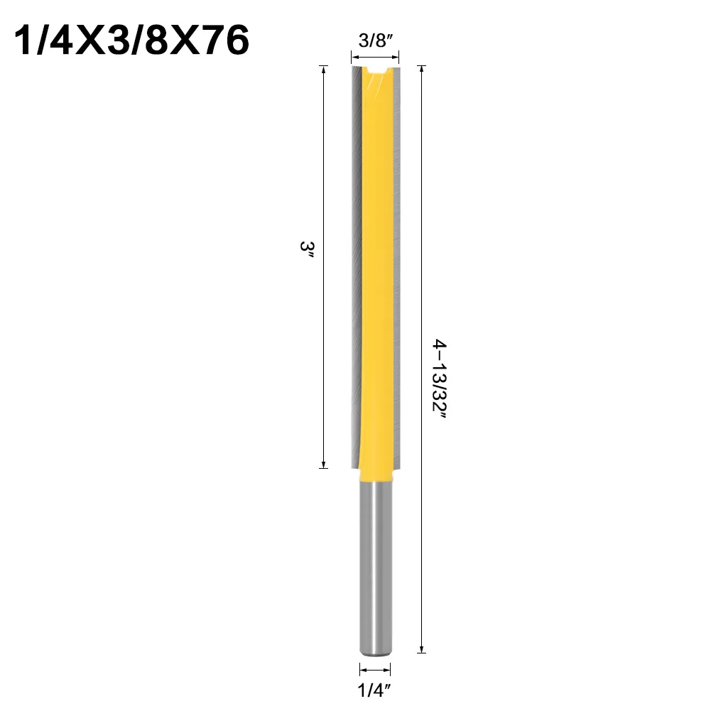 

1/4, хвостовик, деревообрабатывающий долбежный удлиненный прямой резак, прямая фреза с двойным лезвием, долбежный резак, обрезная головка станка