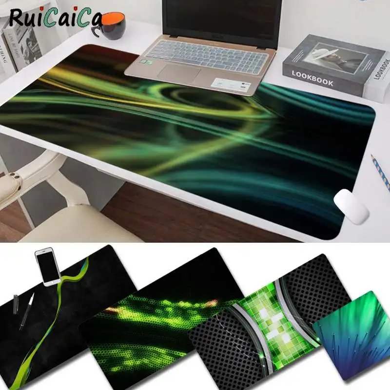 

Высококачественная игровая мышь для ноутбука RuiCaiCa с зеленым светом, коврик для мыши для большой скоростной блокировки краев, игровой коври...
