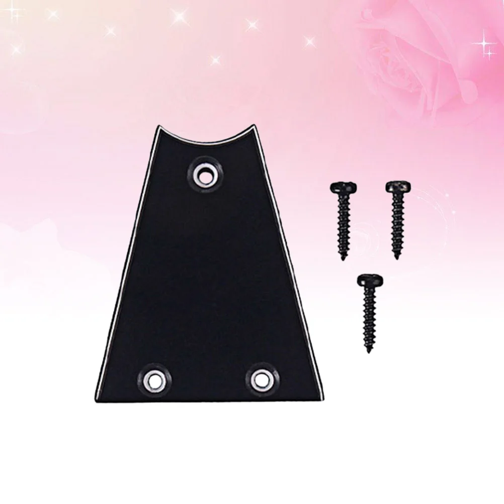 1 Set Plastic 3 Holes Truss Rod Cover Plate with Screws for Electric Guitar Bass Parts