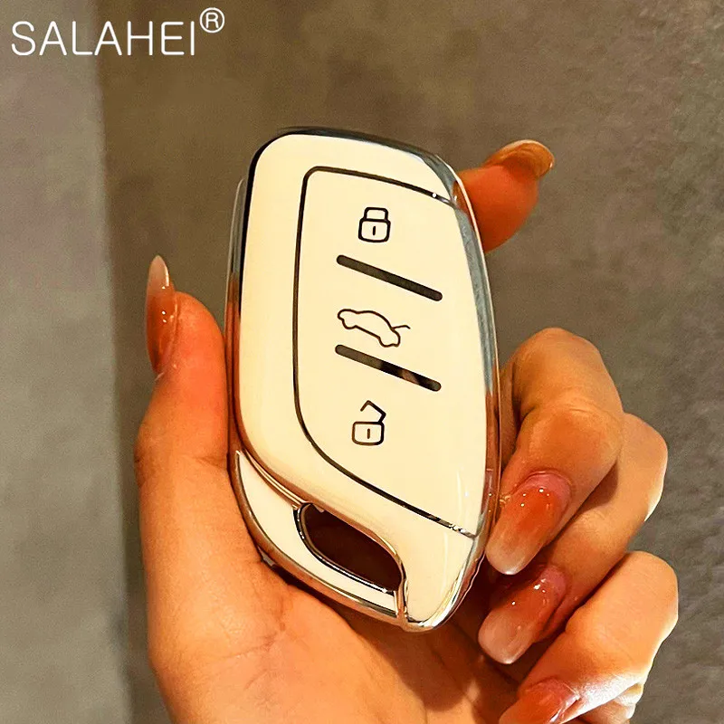 

TPU Car Key Case Full Cover 3 Buttons Remote Protection Keychain Shell For Roewe I5 RX3 RX5 2017 2019 For MG ZS Auto Accessories