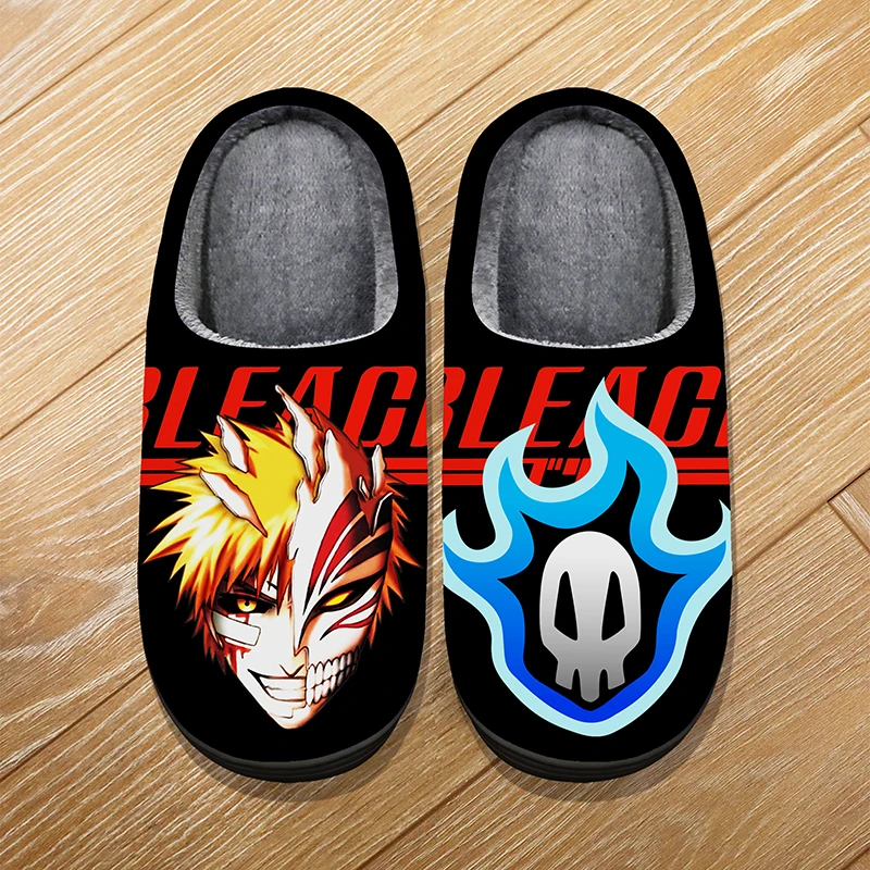 Custom Size Winter Home Warm Cartoon Slippers For Adult Kids Anime BLEACH NARUTO Dragon Ball Cosplay Indoor Cute