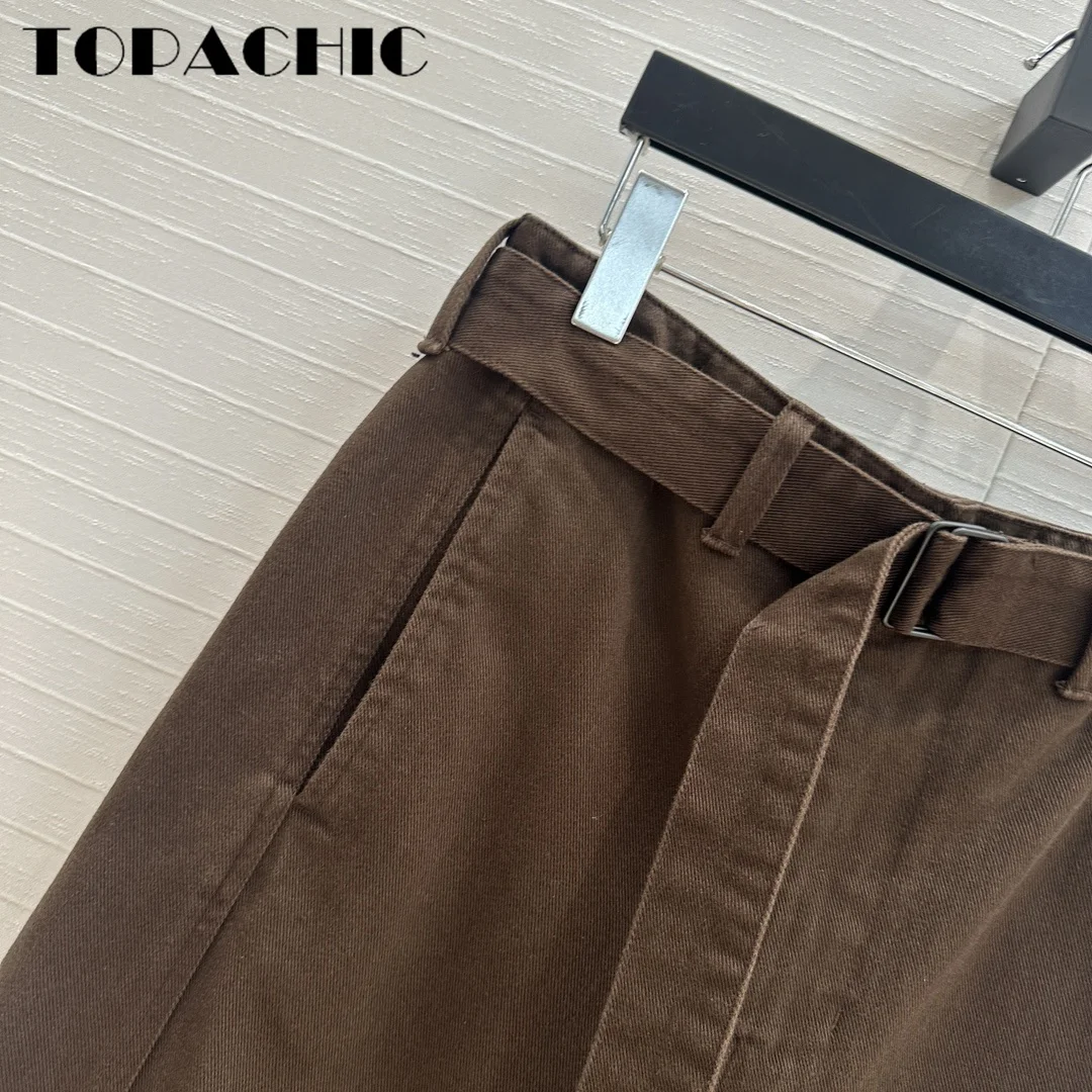 9.20 TOPACHIC-Женская однобортная свободная куртка-карго с карманами и лацканами или