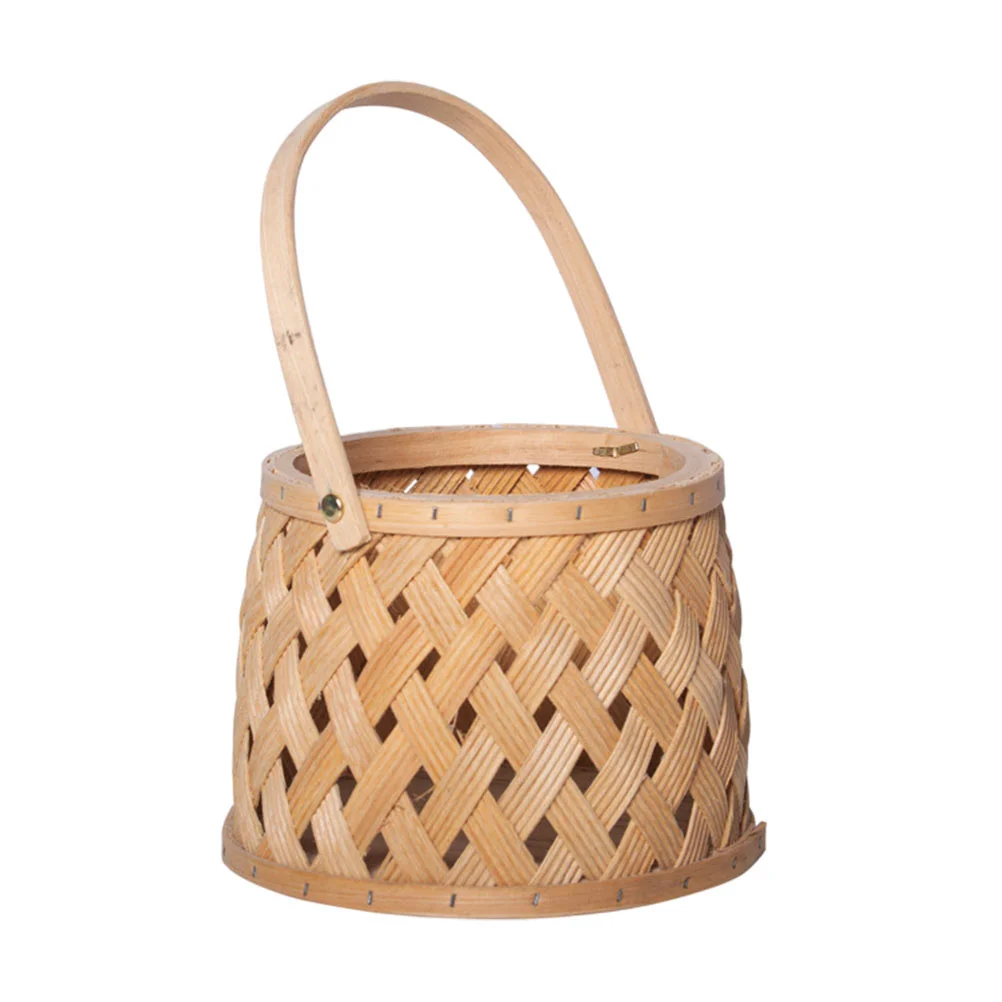 

1Pc Flower Holder Sundries Holder Handled Basket Decorative Flowerpot for Storage Home Flower Shop Wedding