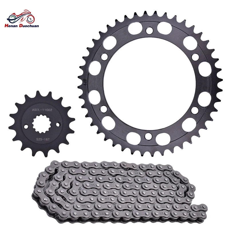 525 120L 16T 44T Комплект передней и задней звездочки мотоцикла для Honda NTV400 NTV650 88-91 NT400 NT650