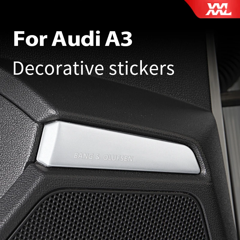 

For Audi A3 8Y 2021 2020 Sportback Limousine Sedan Car Door Speaker Horn Audio Stainless Steel Trim Strips Interior Accessories