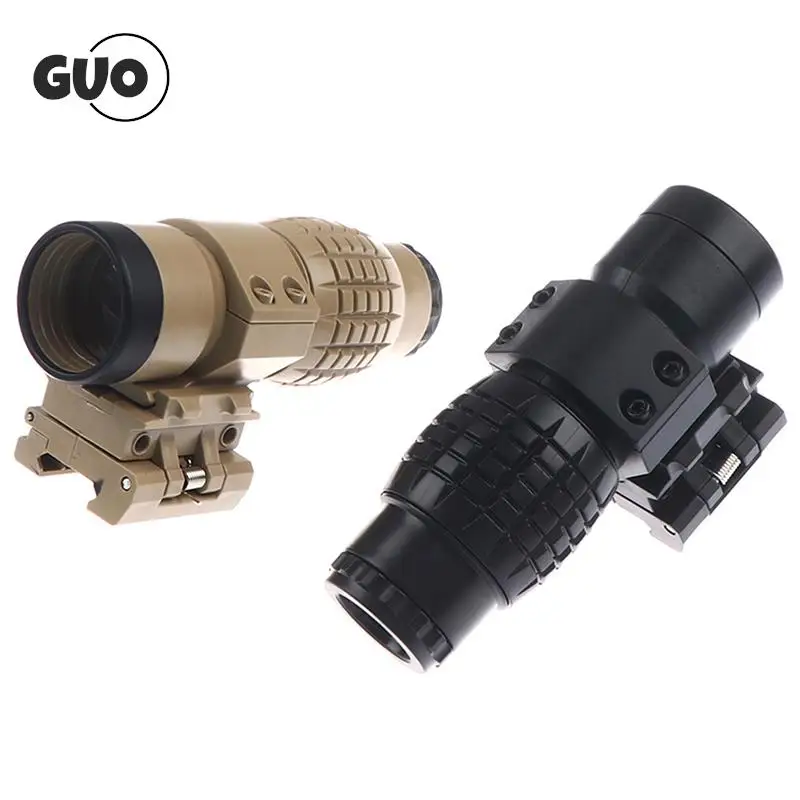 

3X Magnifier Tactical Red Dot Sight Sight Rail Hunting Optical Riflescope For Flip For Side Mount