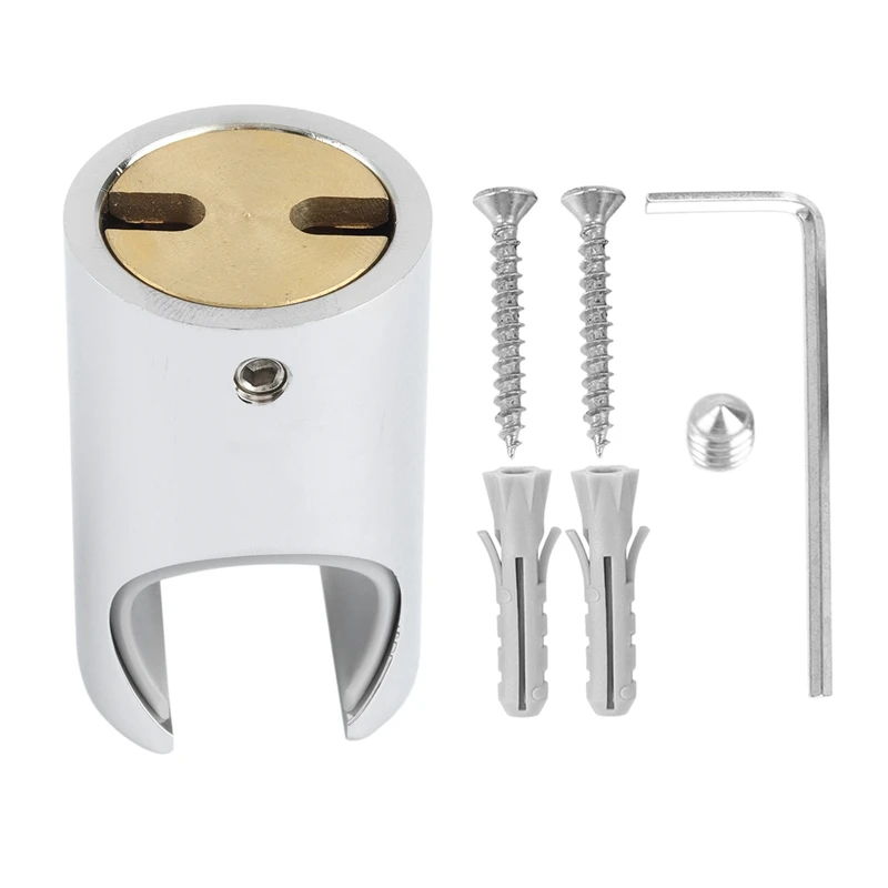 

Round Shower Base Handheld Shower Head Bracket Brass Shower Holder Wall-Mounted Shower Accessories