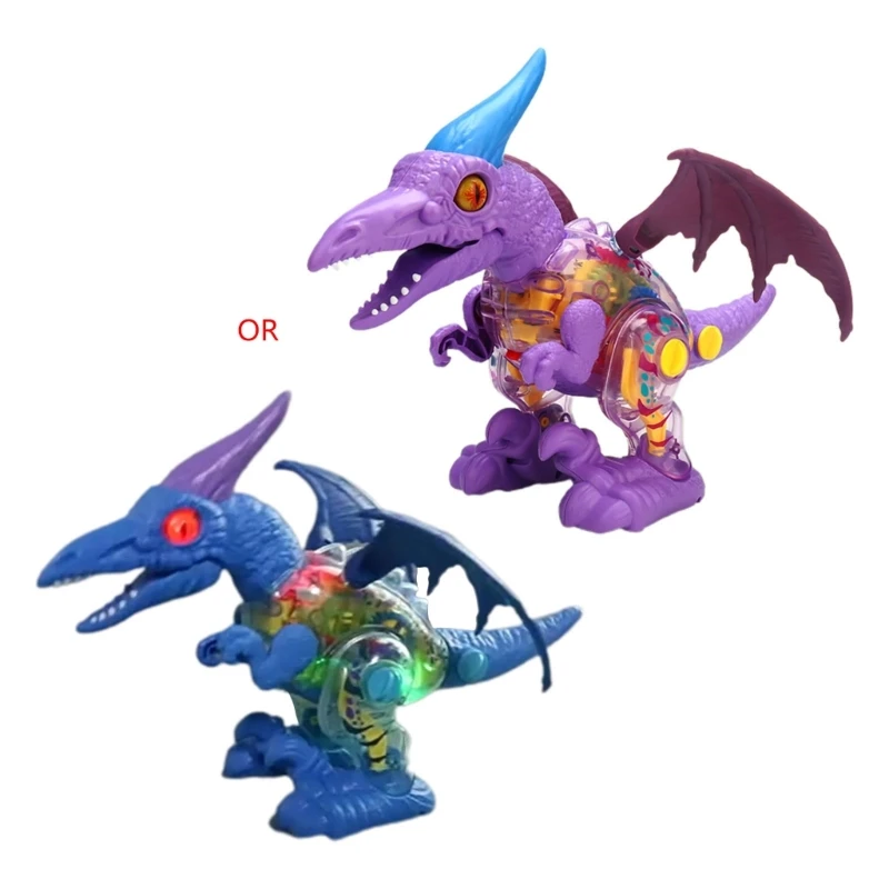 

Funny Electric Gear DIY Mechanical Pterosaur-shape Gear Toy with Light