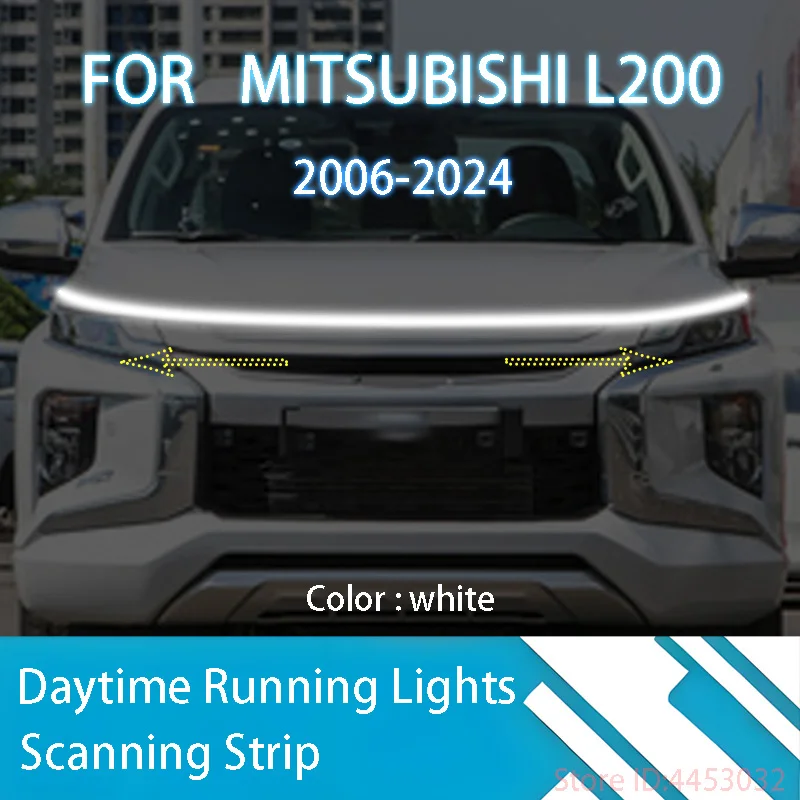

Новинка для Mitsubishi L200 2006-2024, обновленная светодиодная дневная подсветка, дневная подсветка, диагностика запуска автомобиля, направляющая по DRL, декоративная лампа 12 В