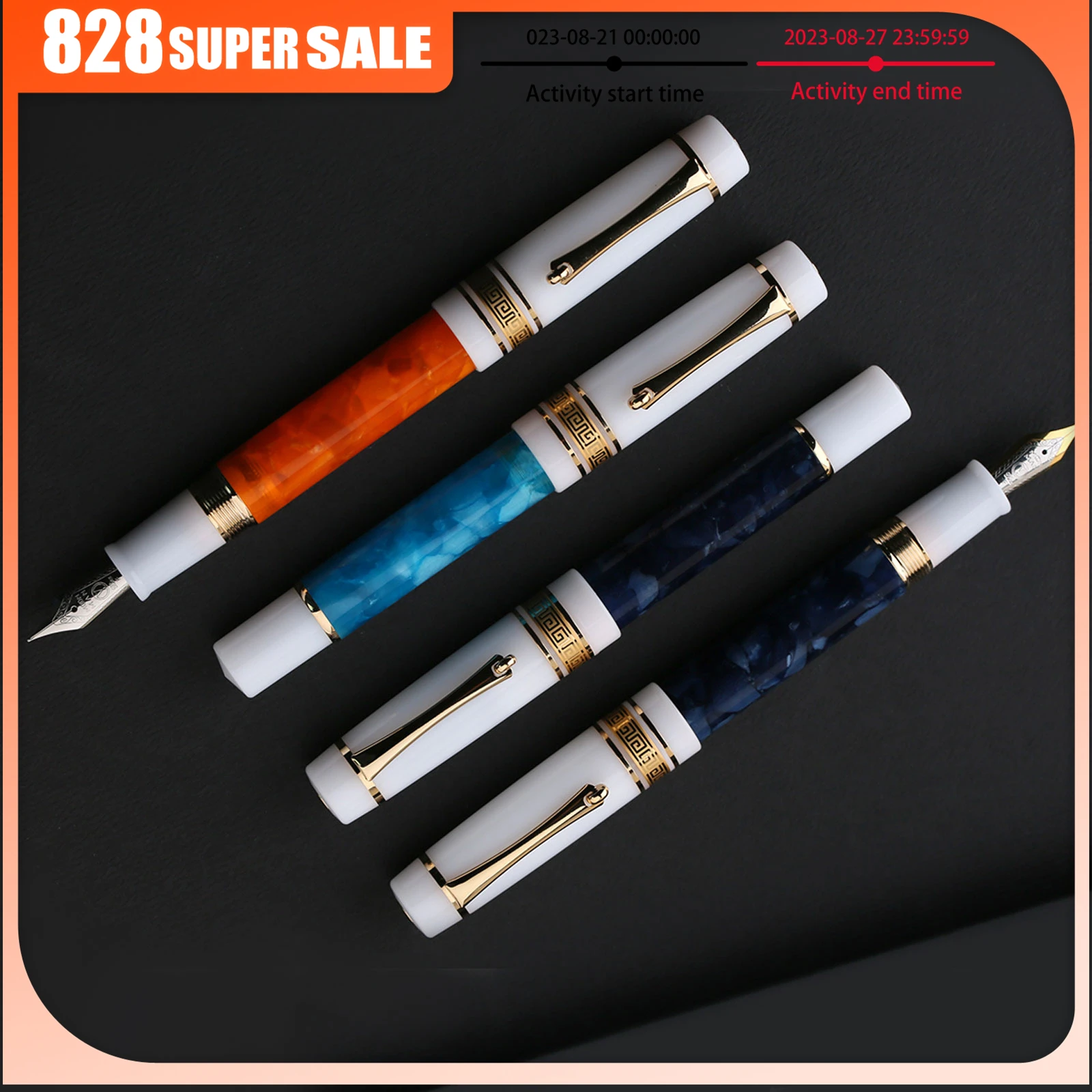 

MAJOHN M400 Fountain Pen #6 sliver EF/F Nib with Converter Resin Writing Ink Pen Office school supplies high quality gift pens