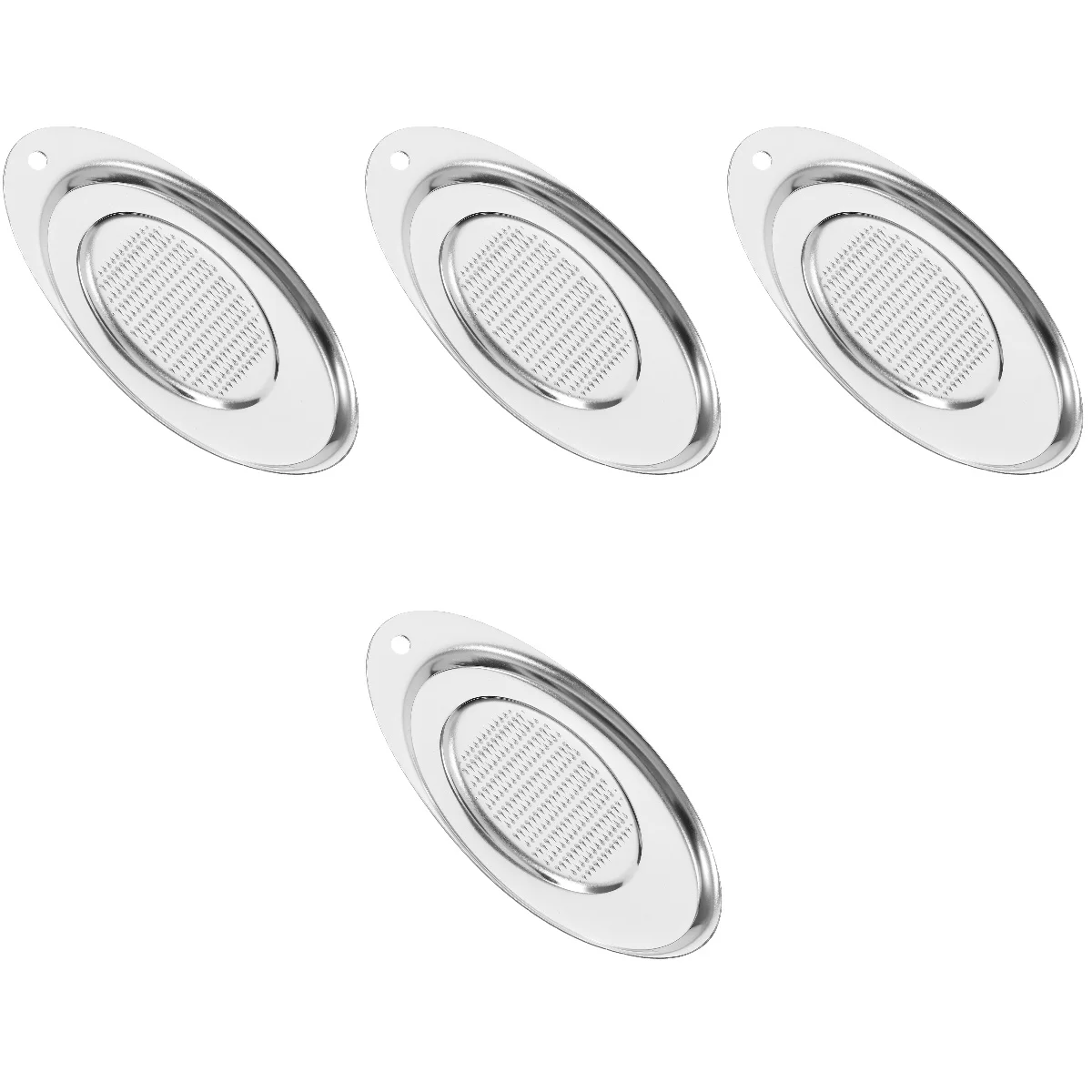 

4x Household Stainless Steel Reusable Ginger Grater Stainless Ginger Grater for Restaurant Cooking Hotel Kitchen