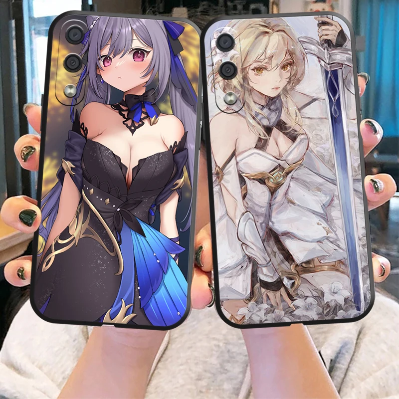 

Anime Genshin Impact Phone Case For Samsung Galaxy S20 S20FE S20 Ulitra S21 S21FE S21 Plus S21 Ultra Carcasa Silicone Cover