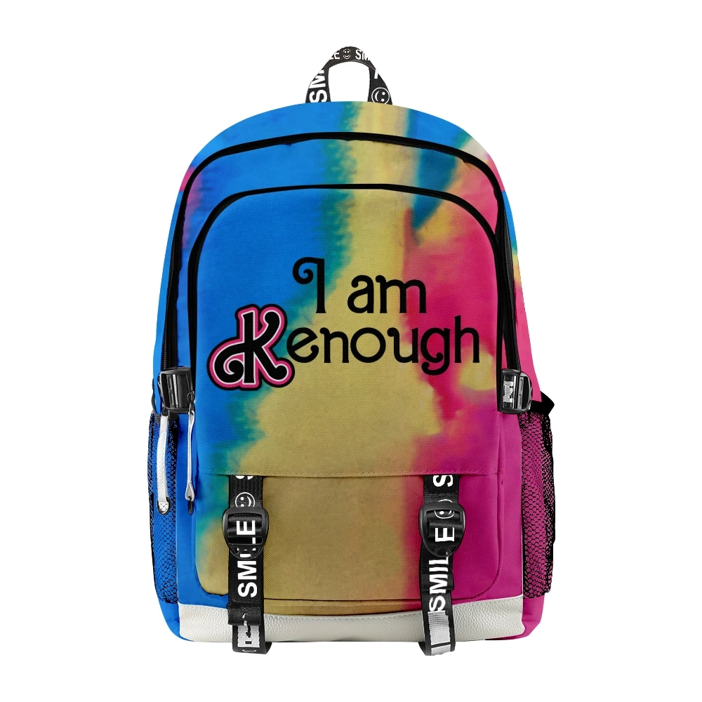 

I Am Kenough Merch Backpack Men women New Movie Zipper Rucksack Student Schoolbag Unique Daypack Traval Bag Oxford Cloth Bag