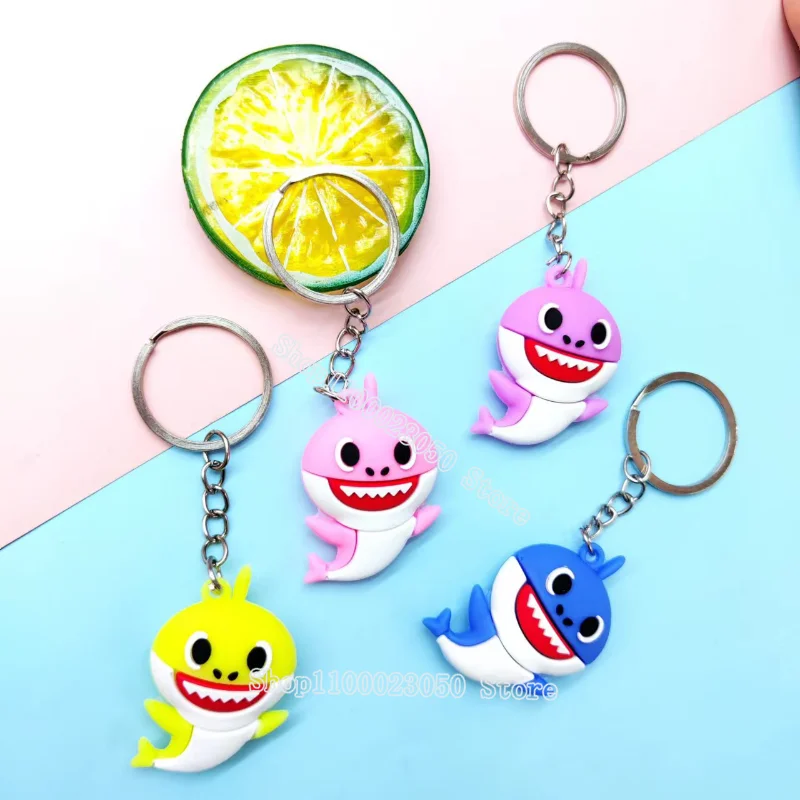 Детский брелок в виде акулы мультяшное аниме ПВХ для ключей студенческий сумки