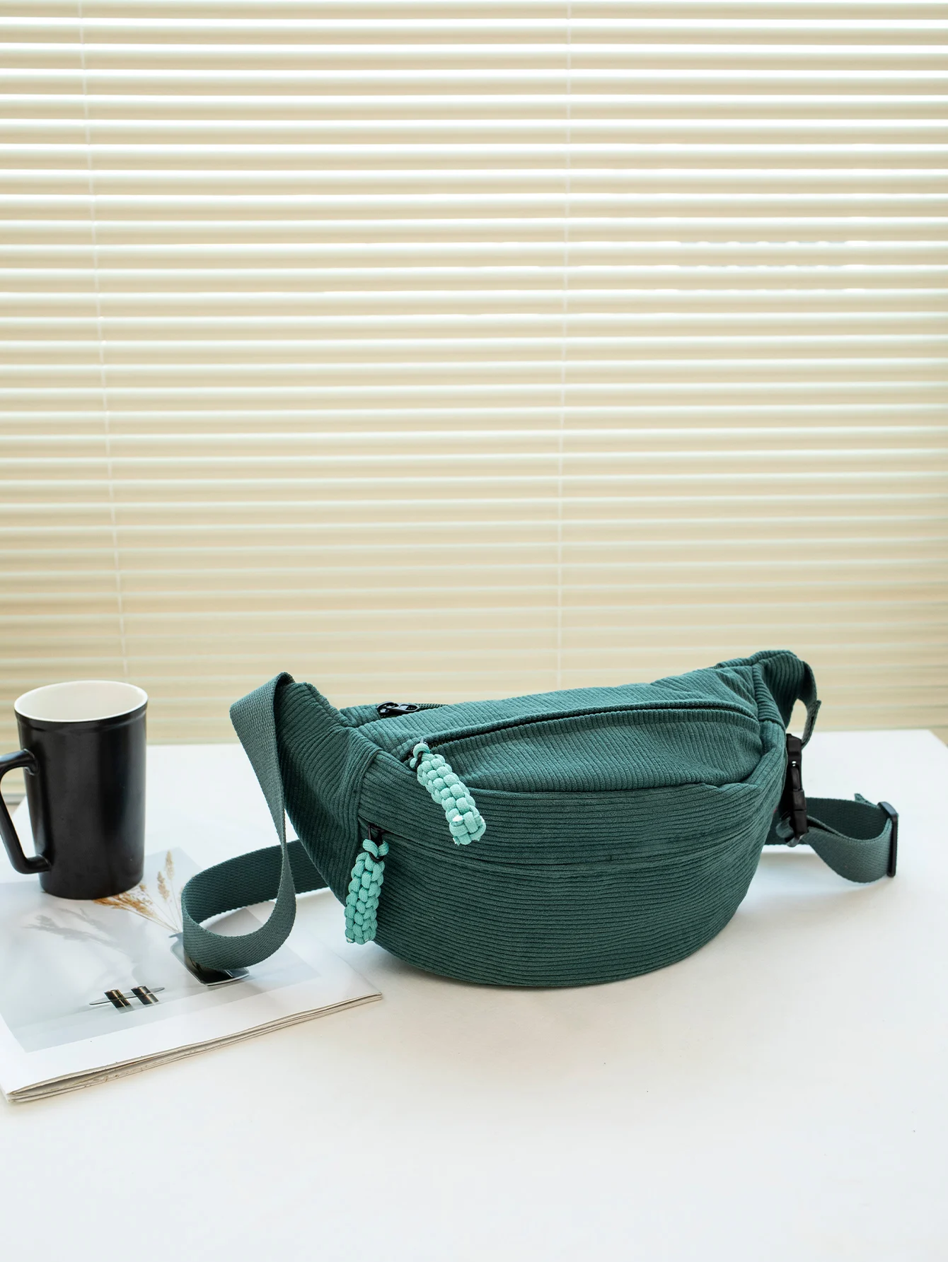 JIOMAY 2024 Женская Модная Текстурированная Сумка Через Плечо Бархатная На