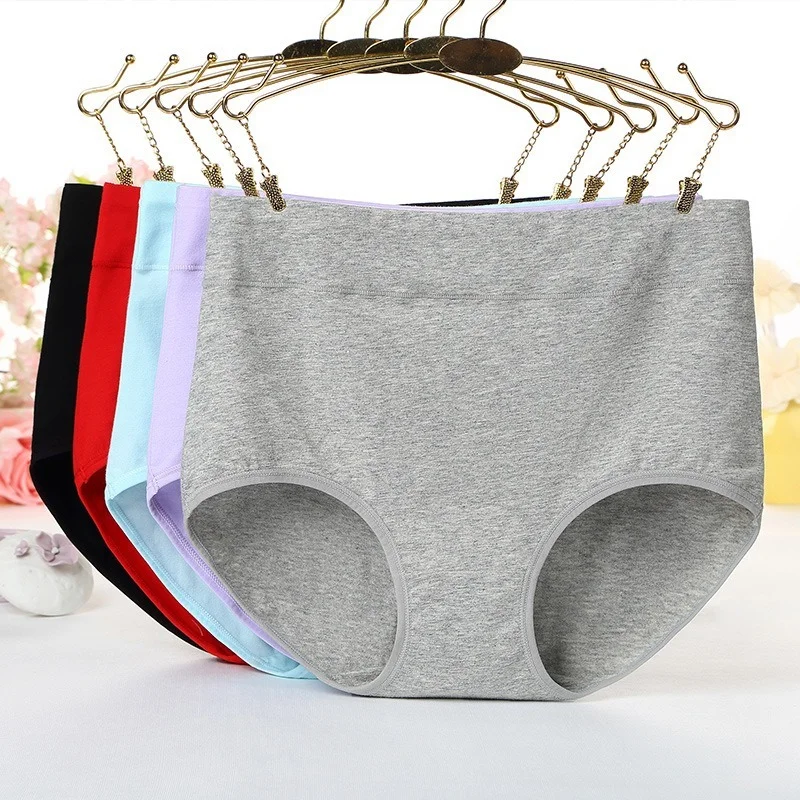 

Дамские обтягивающие Трусики с высокой талией, брифы для подтяжки бедер, женское простое однотонное нижнее белье, женские трусики, нижнее б...