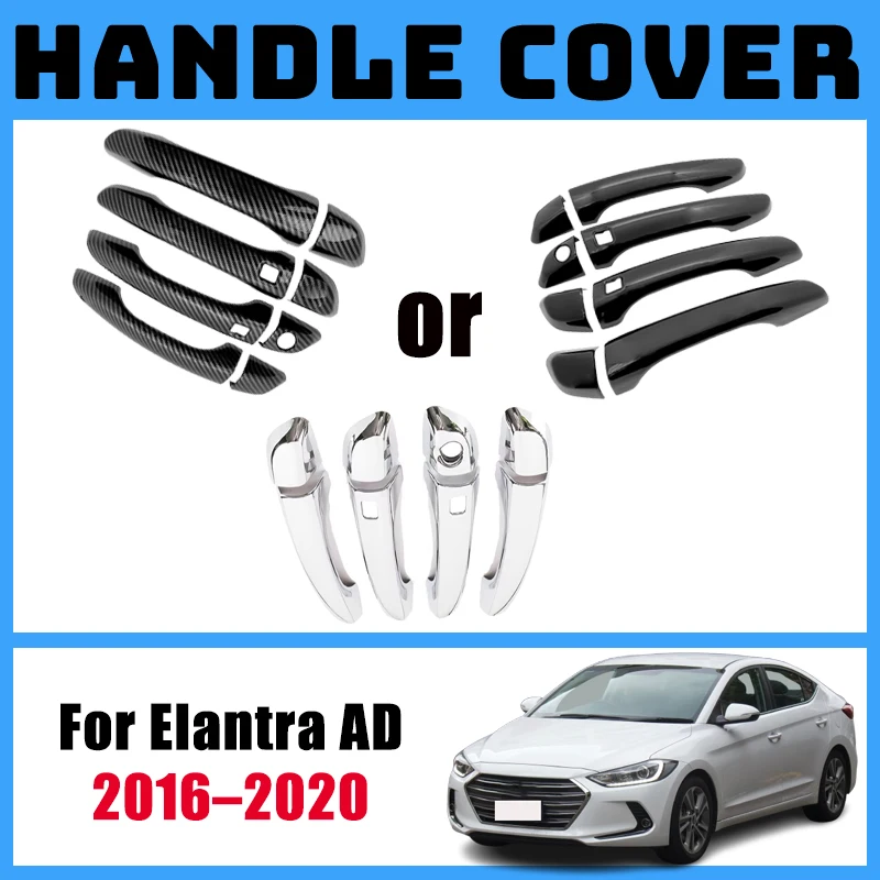 Фото Крышка ручки автомобильной двери для Hyundai Elantra Avante AD 2016-2020 2018, комплект кузова, внешняя дверная ручка, автомобильный Стайлинг, автомобильные наклейки №1