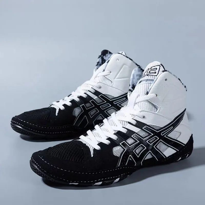 Мужские профессиональные борцовские ботинки с дышащей сеткой нейлоновый